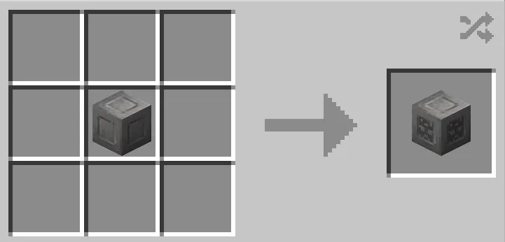 Crafting recipe for Cycling Chiseled Cyberite designs